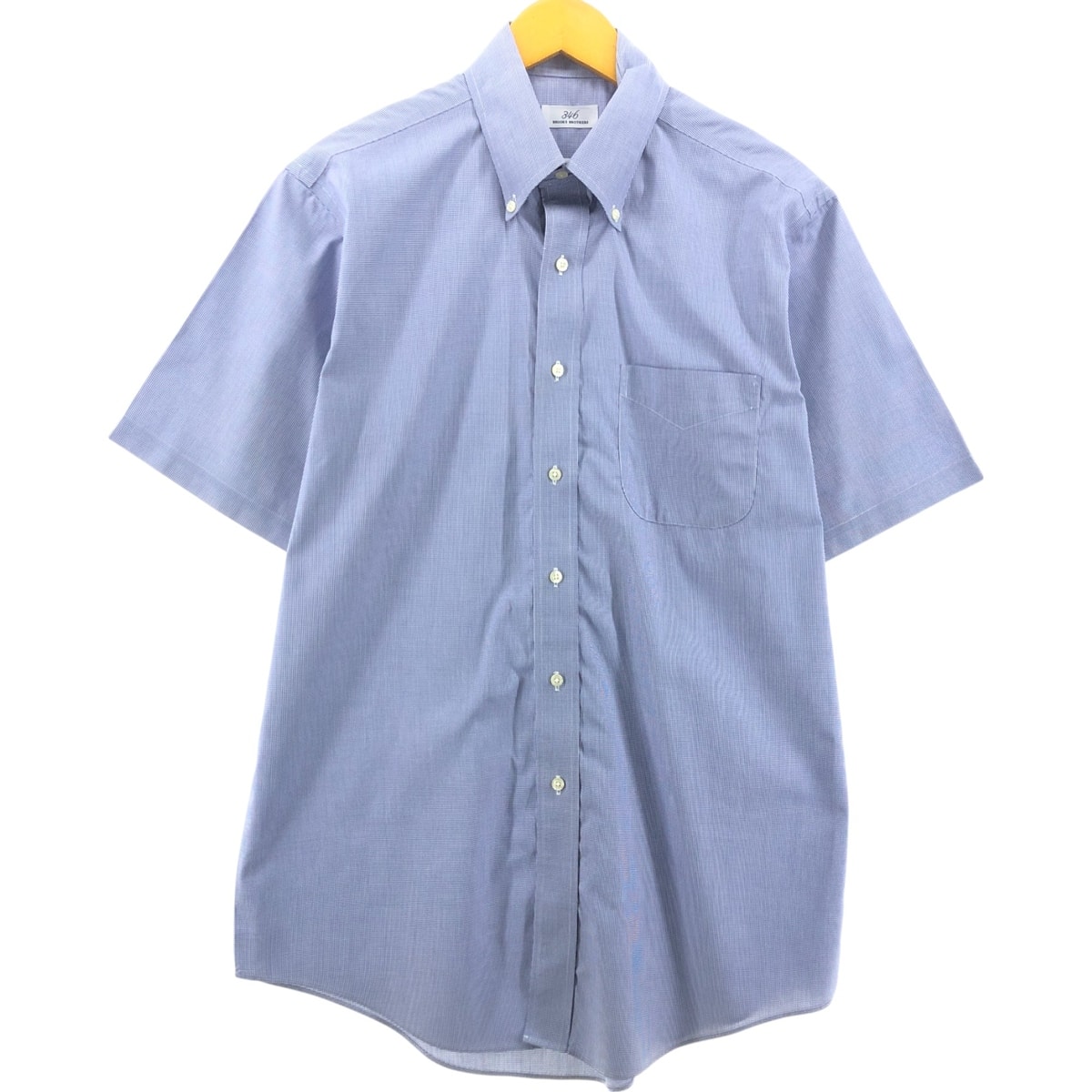 古着 ブルックスブラザーズ Brooks Brothers 346 千鳥格子柄 長袖 ボタンダウンシャツ メンズM相当/eaa549709