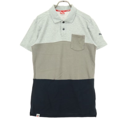 PUMA プーマ マルチカラー 半袖 ポロシャツ S グレー系