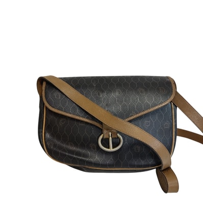 ディオール Dior ショルダーバッグ ハニカム ヴィンテージ CDロゴ ポシェット ブラウン