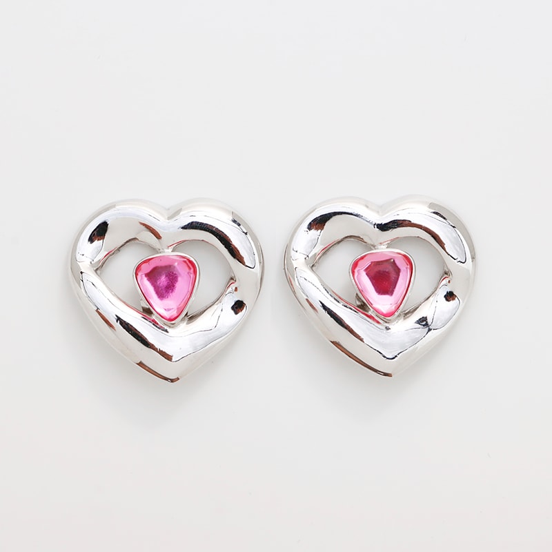 目立った傷や汚れなし】イヴ・サンローラン YSL ラインストーン ハート