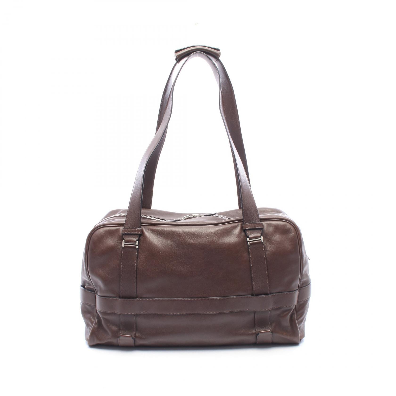 エルメス HERMES アリオン50 テール ボストンバッグ バッグ レザー ヴォーシッキム テール □N刻印(2010年製造) メンズ ブラウン系 【中古】