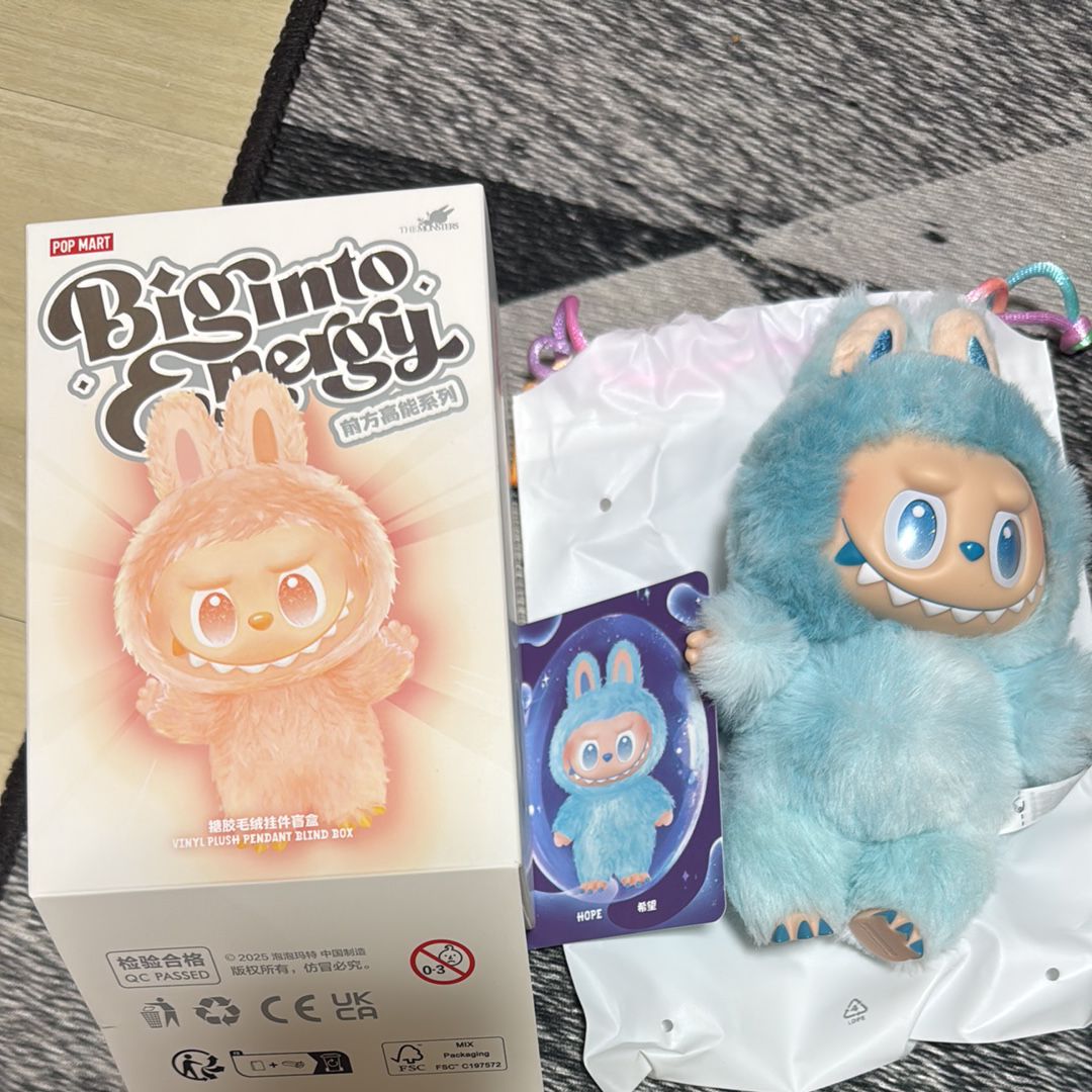 POP MART THE MONSTERS (LABUBU) Big into Energy Series Plush Pendant HOPE