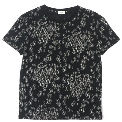 極美品 セリーヌ クリスチャンマークレー 半袖Tシャツ ブラック ホワイト メンズ S