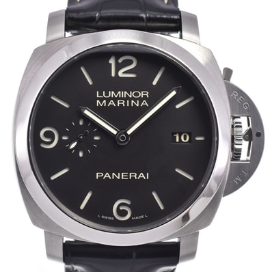 パネライ PANERAI PAM00312 ルミノール マリーナ 3デイズ ブラック 自動巻き メンズ 美品 内箱付き 腕時計 K#148043