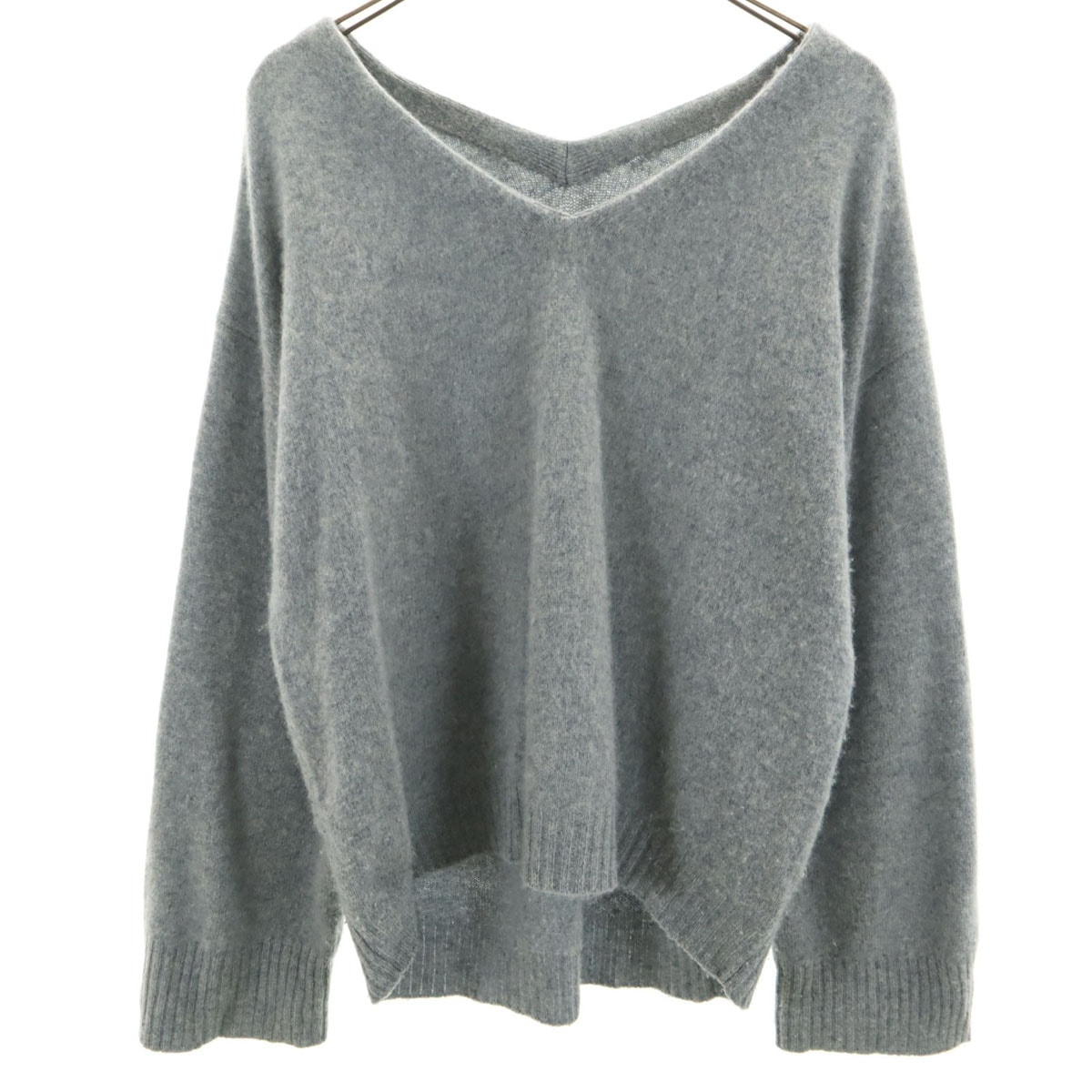 JOURNAL STANDARD L'ESSAGE ジャーナルスタンダード レサージュ カシミヤ100% 長袖 Vネック セーター グレー ニット