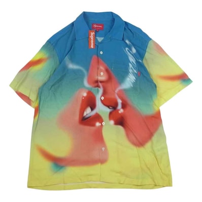 Supreme シュプリーム ブロー バック レーヨン 半袖 シャツ M【中古】