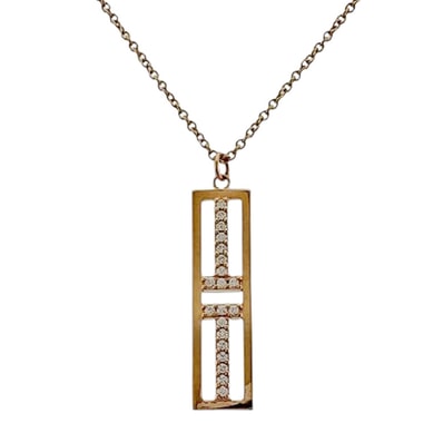 ティファニー Tトゥー オープン バーティカル ネックレス 18金 K18ピンクゴールド ダイヤモンド レディース TIFFANY&Co. 中古
