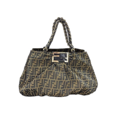 フェンディ FENDI キャンバス ミア ショルダーバッグ【中古】
