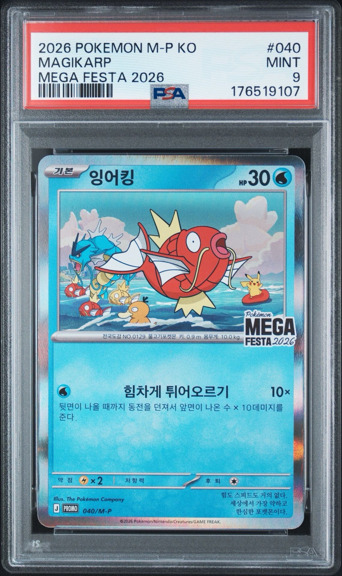 コイキング プロモ [040/M-P]【韓国語版】(プロモーションカード「ポケモン メガフェスタ2026 プロモカードパック」)
