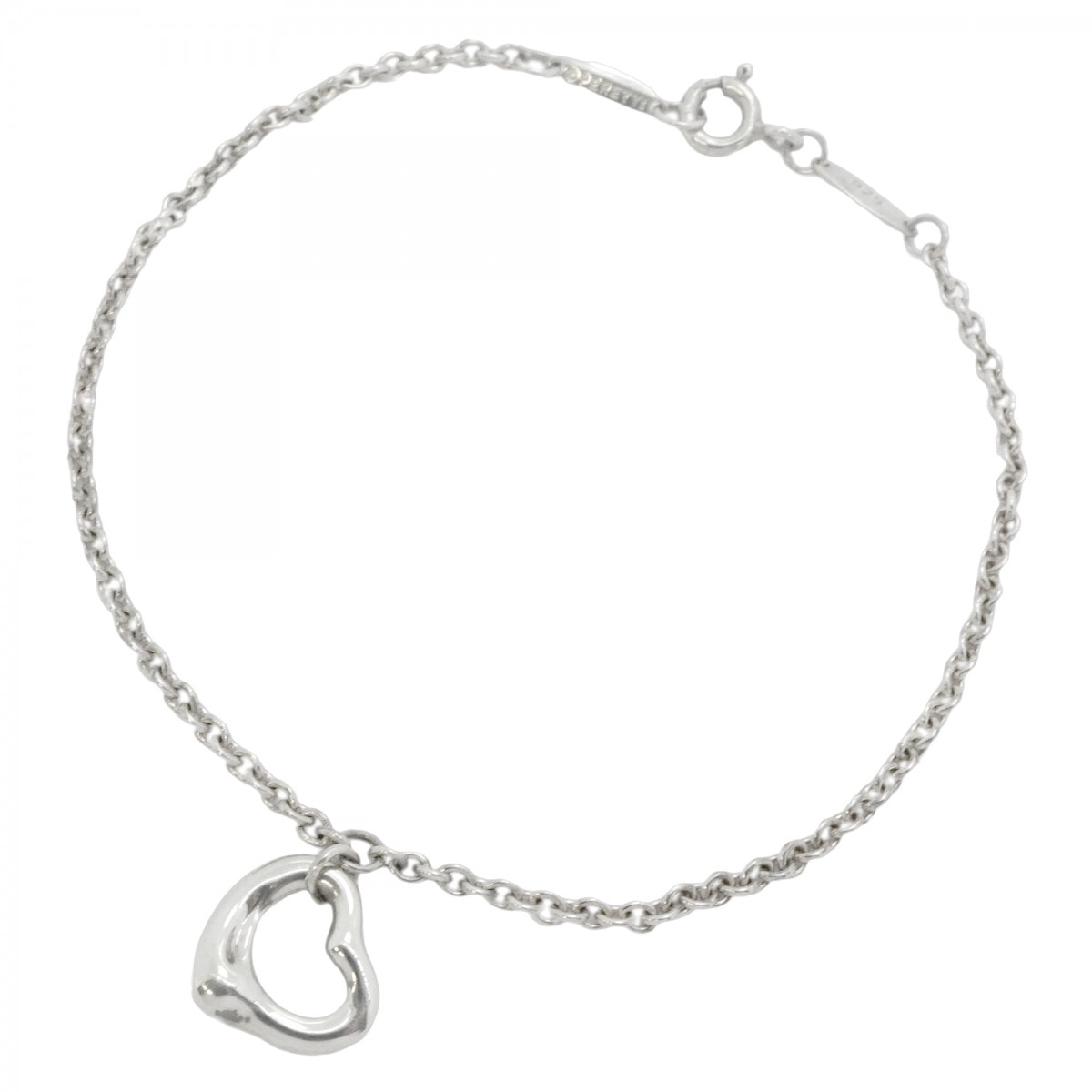 【6jcb0932-k】ティファニー ブレスレット オープンハート シルバー925【中古】レディース