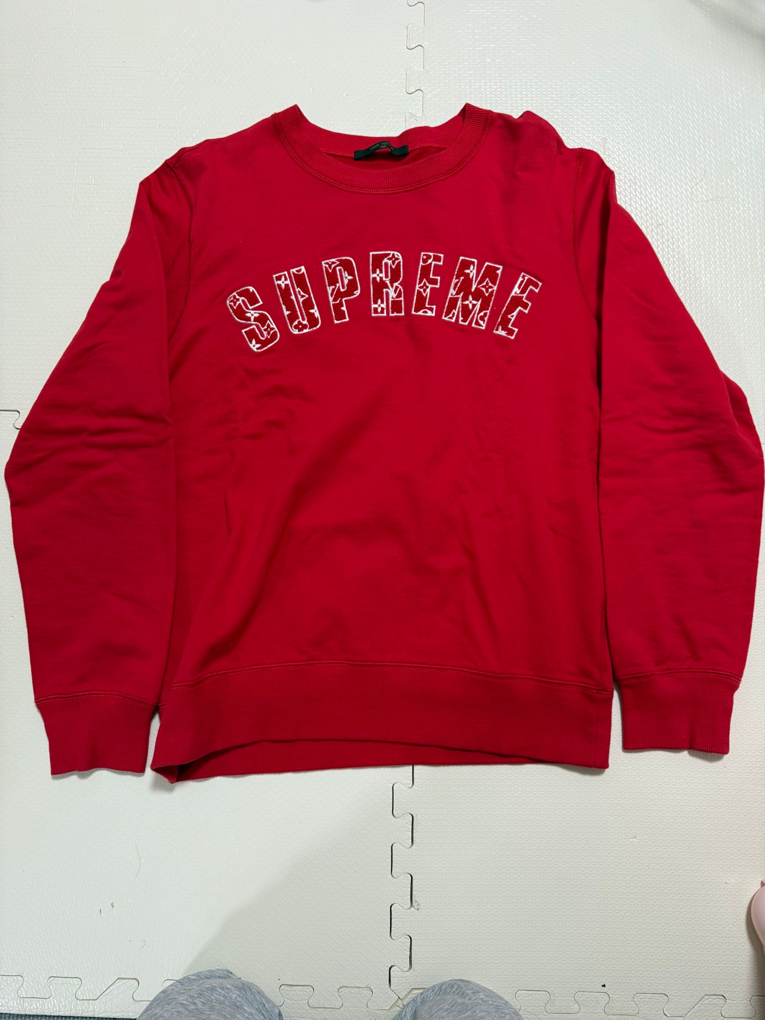 Supreme x Louis Vuitton Arc Logo Crewneck "Red"