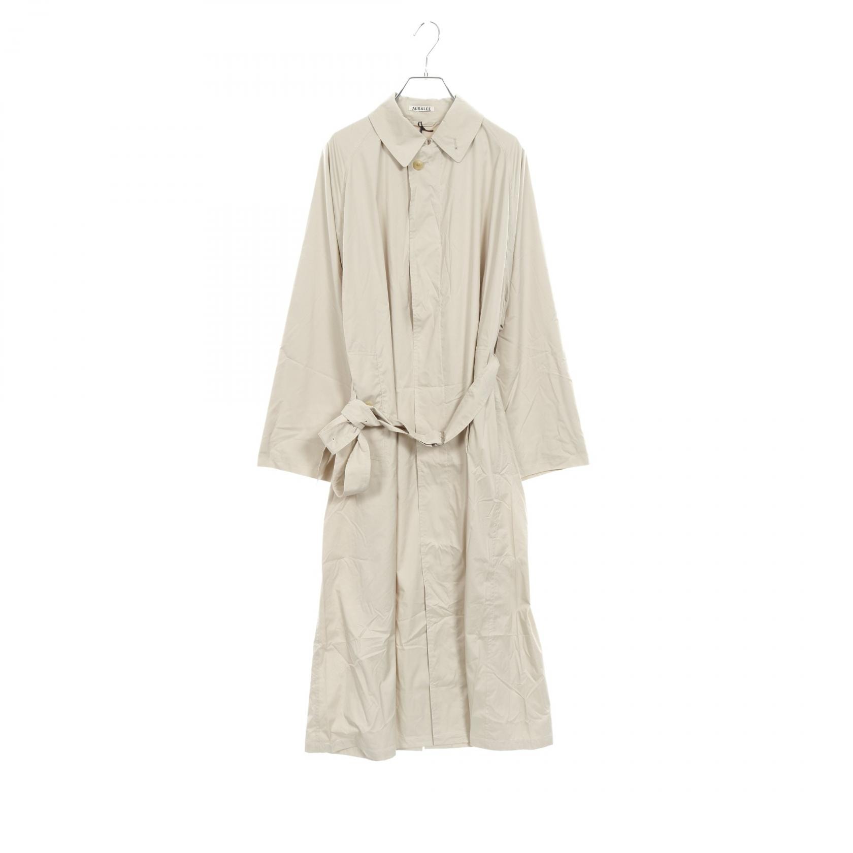 オーラリー AURALEE ステンカラーコート 衣料品 アウター ポリエステル レディース ベージュ系 【中古】