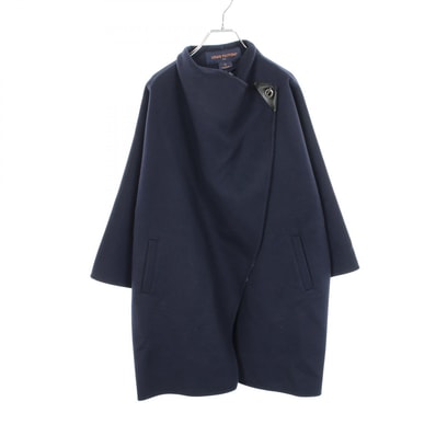 ルイ・ヴィトン LOUIS VUITTON Double Face Drape Front Coat ダブルフェイスドレープ フロント 衣料品 アウター ウール レディース ネイビー系 RW242WB QWE FRMA27 【中古】