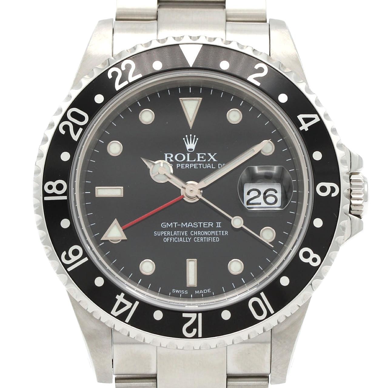 ロレックス GMTマスターII 16710 SS 自動巻 P番