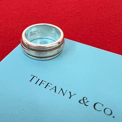 TIFFANY&Co. ティファニー グルーブド ダブルライン リング シルバー925 リング・指輪 16.5号 シルバー
44991