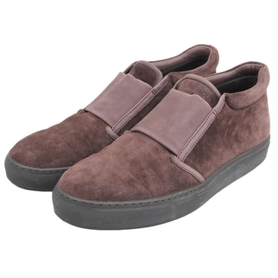 ジョルジオアルマーニ スエード スリッポン チャッカスニーカー シューズ メンズ バーガンディー系 8 X2M233 8