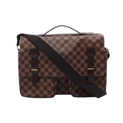 ルイ・ヴィトン LOUIS VUITTON ブロードウェイ ダミエエベヌ 2WAY ショルダーバッグ バッグ PVCコーティングキャンバス レザー メンズ レディース ブラウン系 N42270 【中古】