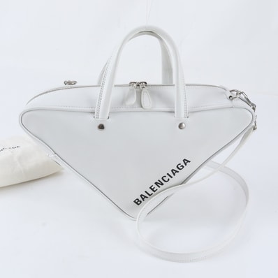■美品 バレンシアガ トライアングル ダッフルショルダーバッグ レザー