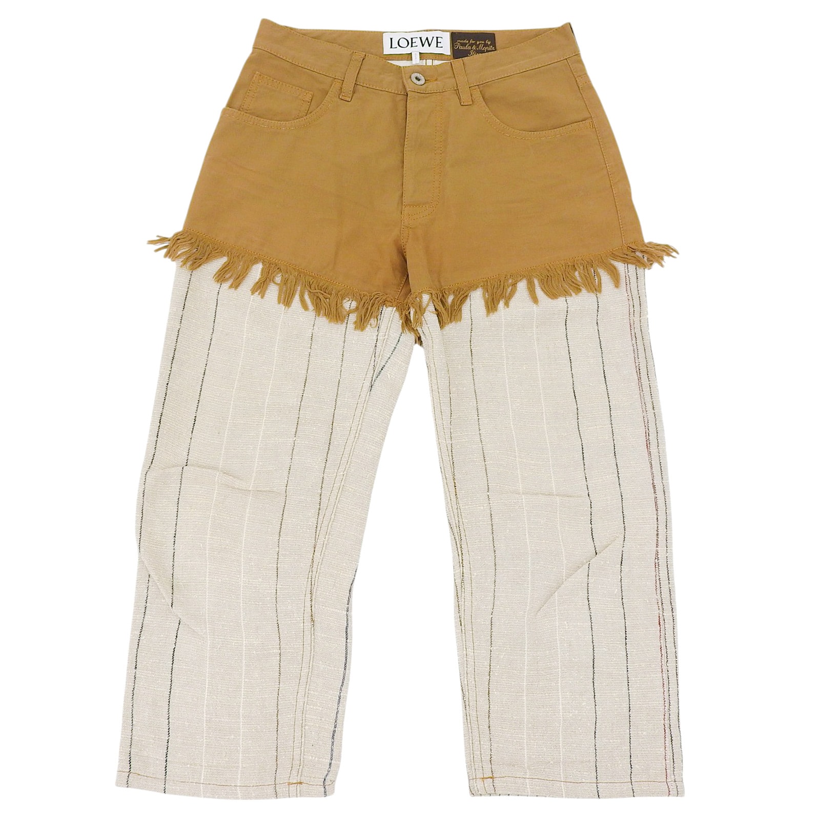 極美品 ロエベ×パウラズイビザ パンツ ブラウン メンズ 34 S2292032IB