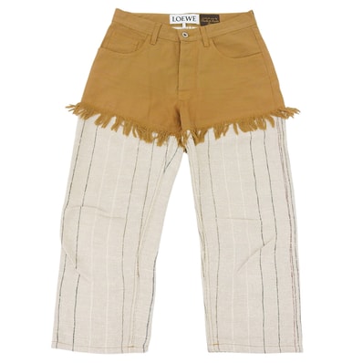 極美品 ロエベ×パウラズイビザ パンツ ブラウン メンズ 34 S2292032IB