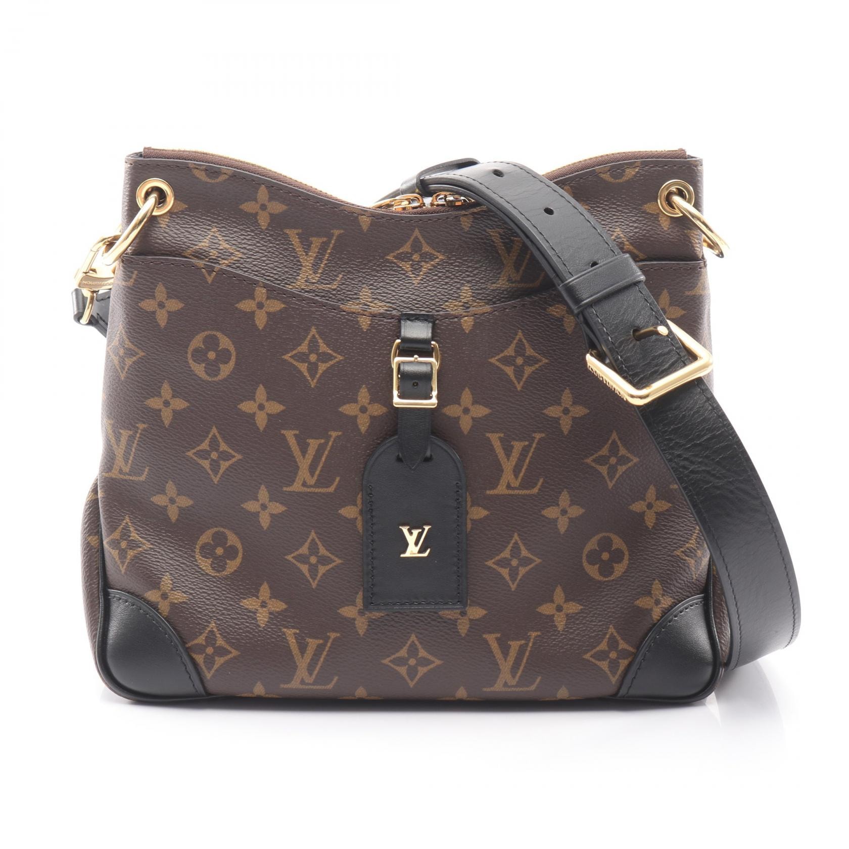 ルイ・ヴィトン LOUIS VUITTON オデオン NM PM ショルダーバッグ バッグ PVCコーティングキャンバス レザー モノグラム ノワール レディース ブラウン系 / ブラック系 M45353 【中古】