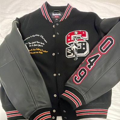 Supreme x HYSTERIC GLAMOUR Varsity Jacket "Black"