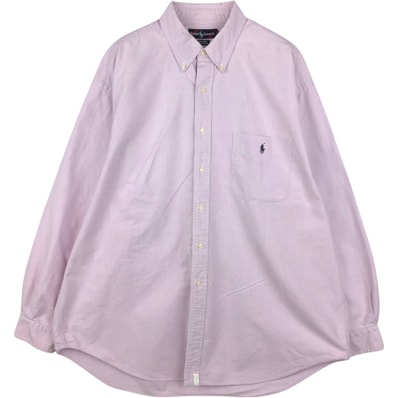 古着 ラルフローレン Ralph Lauren BIG SHIRT 長袖 ボタンダウンシャツ メンズXL相当/eaa621232