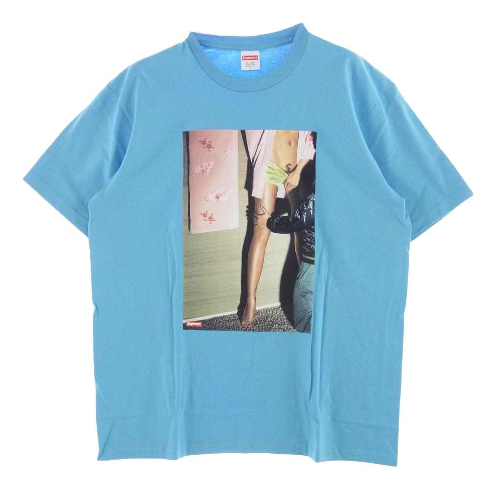 Supreme シュプリーム Tシャツ 22SS Model Tee フォトプリント モデル 半袖 Tシャツ ライトブルー ブルー系 L【新古品】【未使用】【中古】