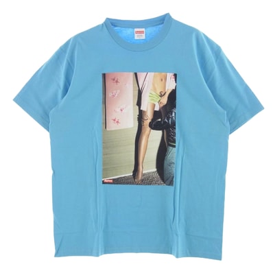 Supreme シュプリーム Tシャツ 22SS Model Tee フォトプリント モデル 半袖 Tシャツ ライトブルー ブルー系 L【新古品】【未使用】【中古】
