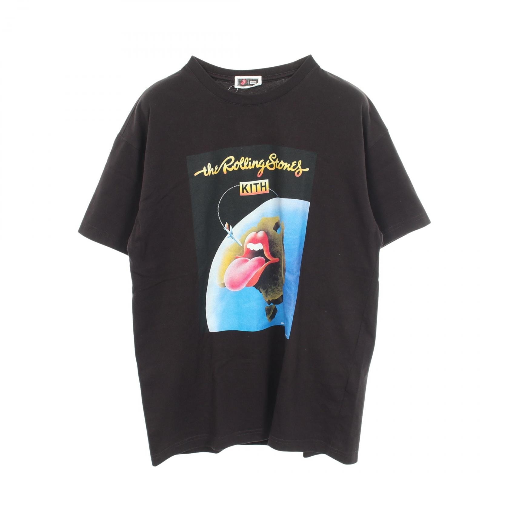 キス KITH Kith × The Rolling Stones Australia 1973 Poster Tee 半袖Tシャツ 衣料品 トップス コットン メンズ レディース ブラック系 【中古】