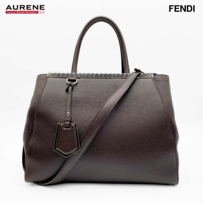 FENDI フェンディ 2WAYショルダーバッグ トゥージュール ミディアム ハンドバッグ 8BH250 レザー ブラウン レディース 【中古】