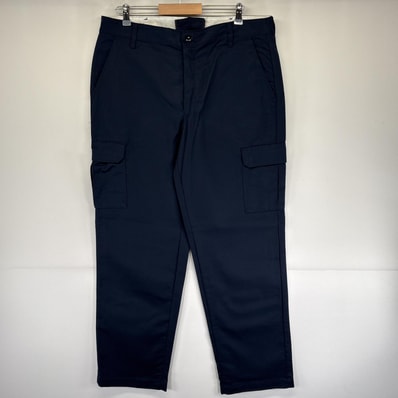 古着 レッドキャップ RED KAP ワークパンツ カーゴ ワンポイントロゴ 長ズボン ジッパーフライ w38 L34 ネイビー メンズ