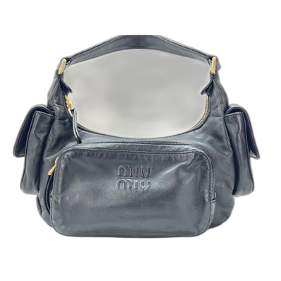 ミュウ ミュウ Miu Miu レザー ショルダーバッグ【中古】