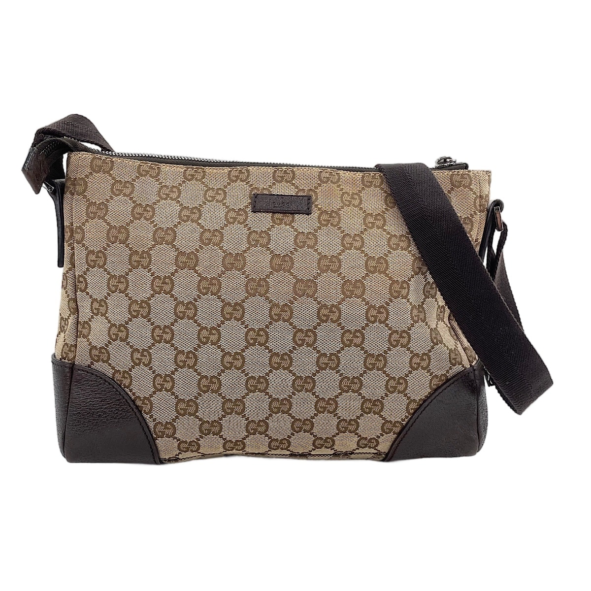 グッチ GUCCI GGキャンバス メッセンジャー ショルダーバッグ【中古】