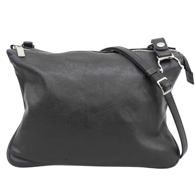 ヨウジヤマモト 美品 GRAIN GOAT SKIN 2 MINI SHOULDER BAG ショルダーバッグ レディース 黒 ブラック FP-I85-760