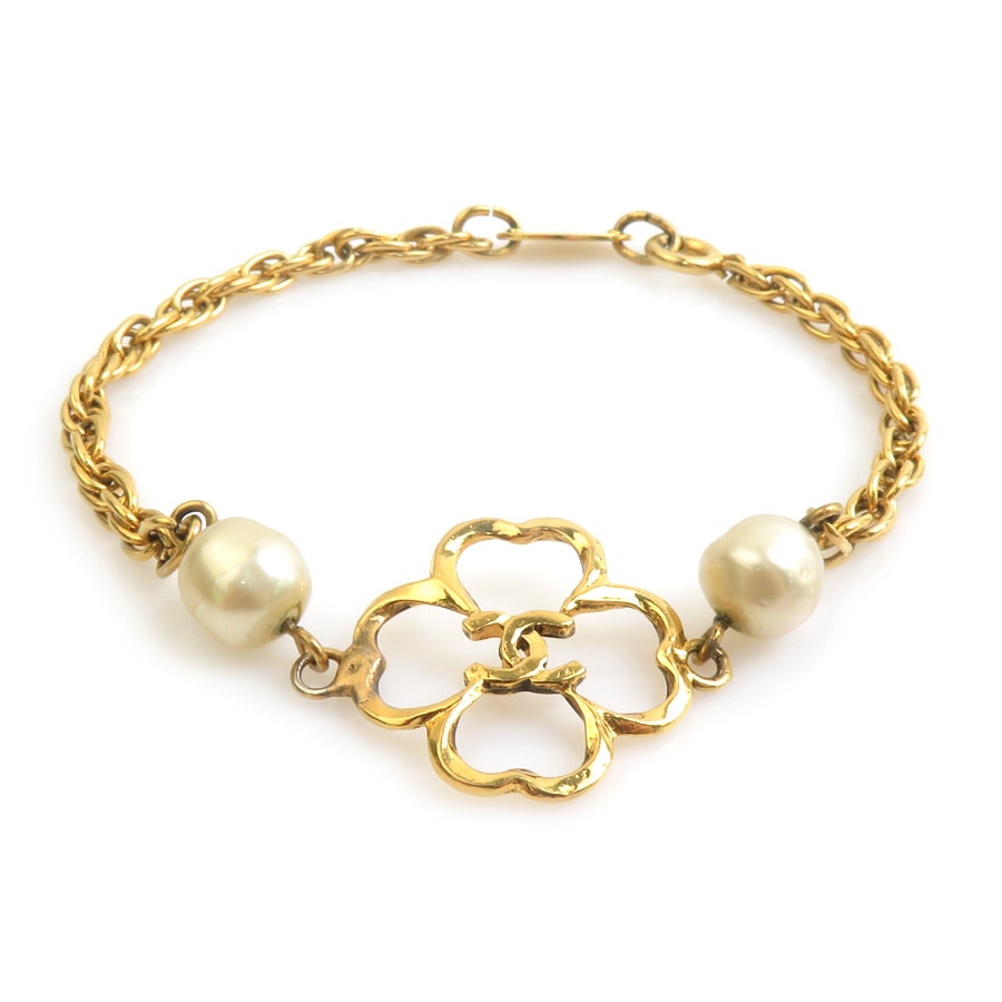 シャネル CHANEL ブレスレット メタル/フェイクパール ゴールド レディース【中古】 56907j