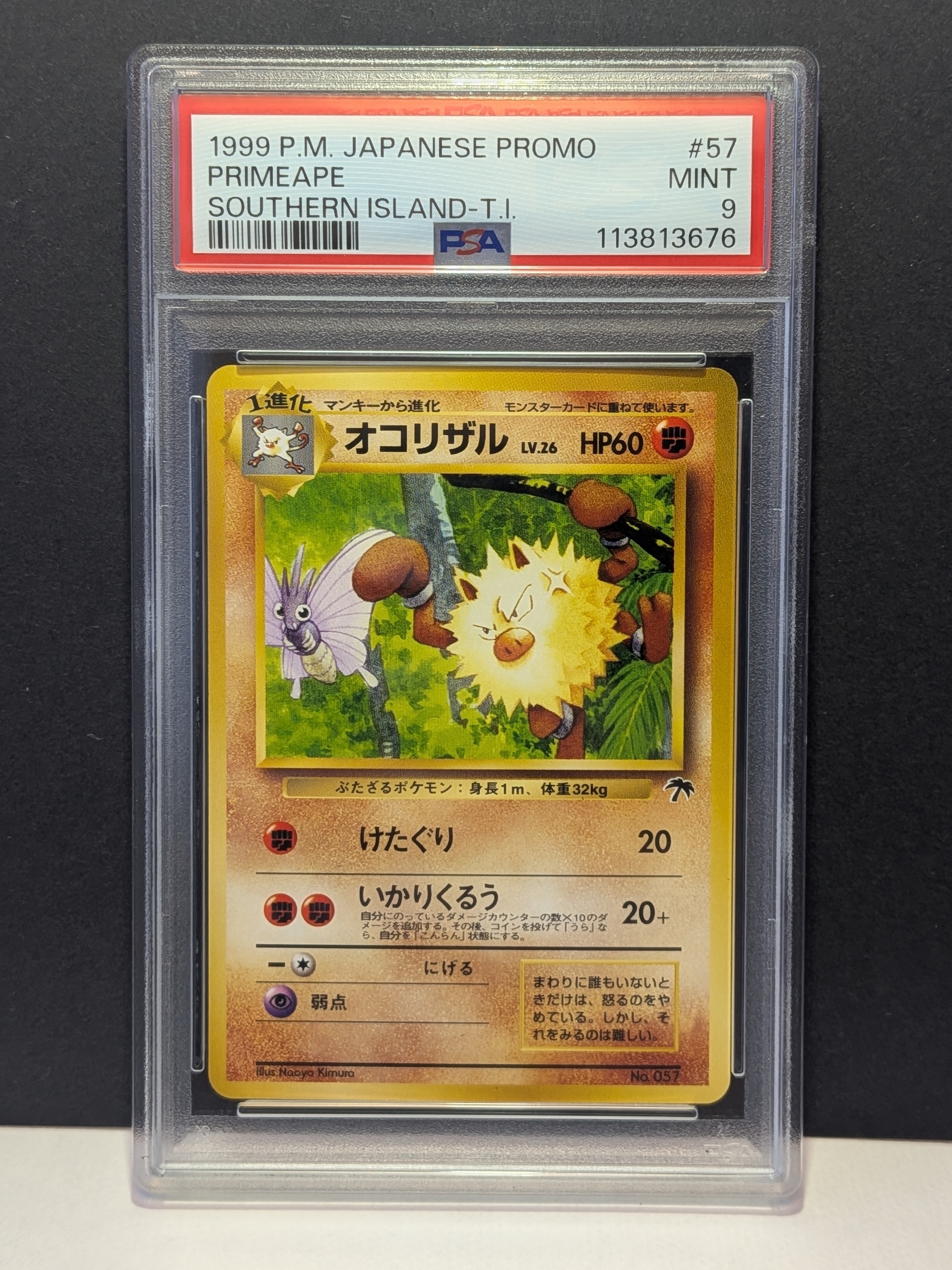 オコリザル : 旧裏 [PMCG-P No.057](旧裏面 プロモーションカード「サザンアイランド 映画公開記念」)