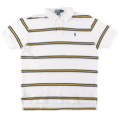 古着 ラルフローレン Ralph Lauren POLO by Ralph Lauren 半袖 ボーダー ポロシャツ メンズXL相当/eaa644680