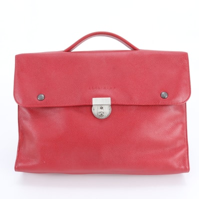 ■美品 ロンシャン レッドビジネス バッグ レザー