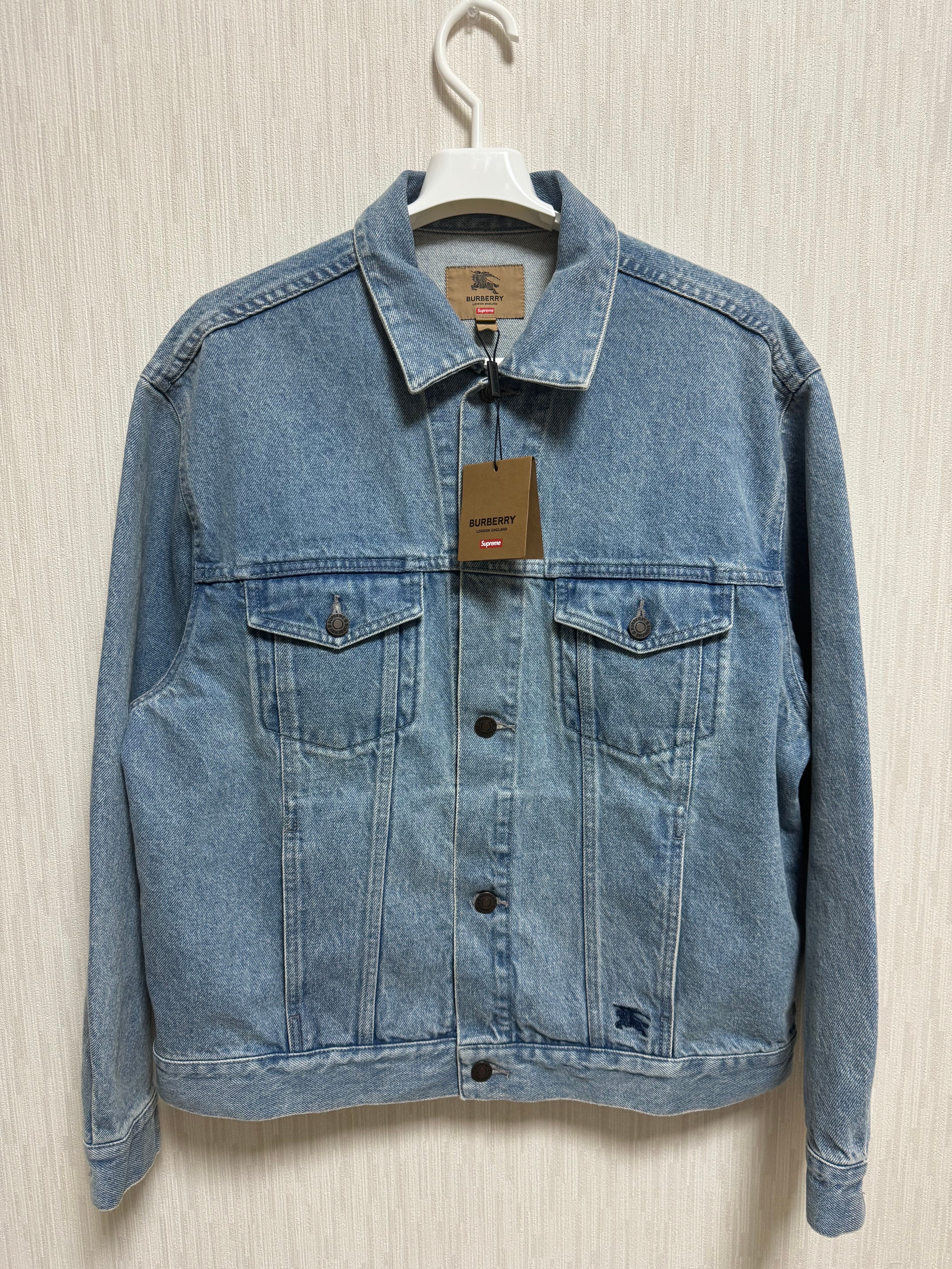 Supreme / Burberry Denim Trucker Jacket "Blue"