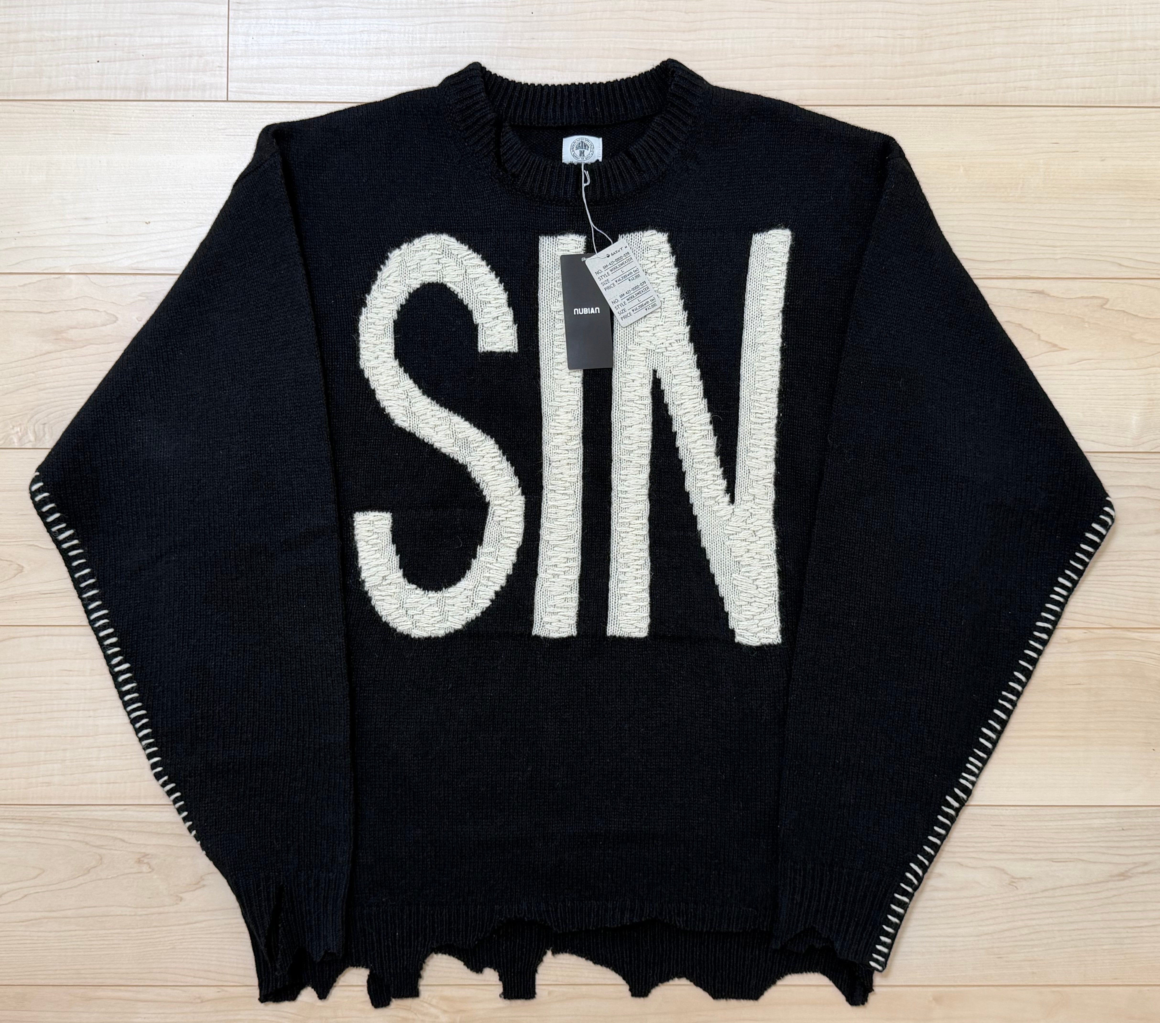 SAINT Mxxxxxx WOOL SWTER SIN "Black"