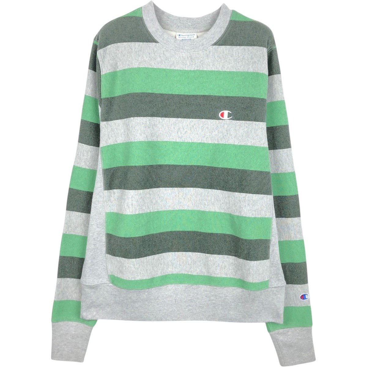古着 チャンピオン Champion REVERSE WEAVE リバースウィーブ ボーダー柄 スウェットシャツ トレーナー メンズM相当/eaa672267