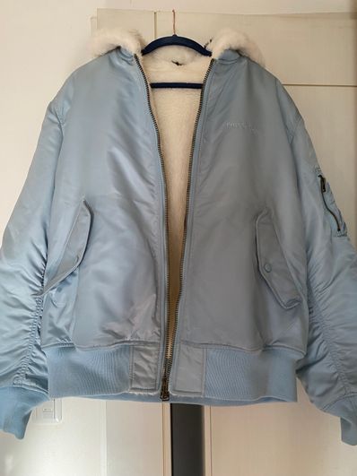 Supreme Faux Fur Reversible MA-1 "Light Blue"