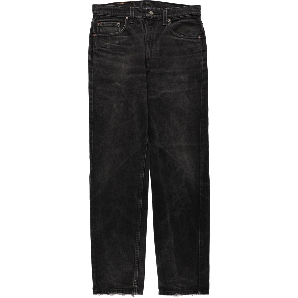 古着 90年代 リーバイス Levi's 505 CLASSIC RELAXED FIT STRAIGHT LEG ブラックデニム テーパードデニムパンツ USA製 メンズw34相当/eaa685997