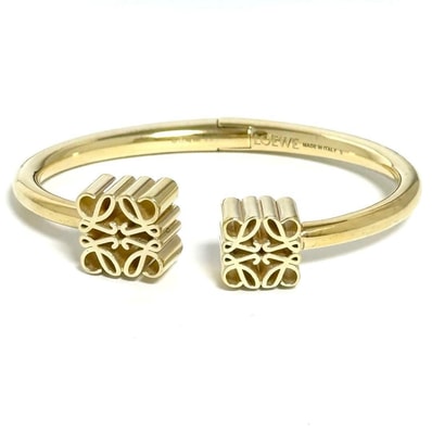 【人気】ロエベ レディース アナグラム バングル カフ ブレスレット S