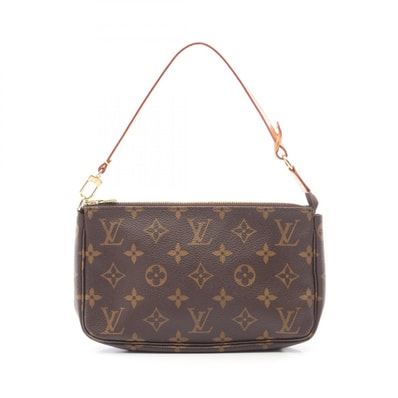 ルイ・ヴィトン LOUIS VUITTON ポシェットアクセソワール ハンドバッグ バッグ PVCコーティングキャンバス レザー モノグラム レディース ブラウン系 M51980 【中古】