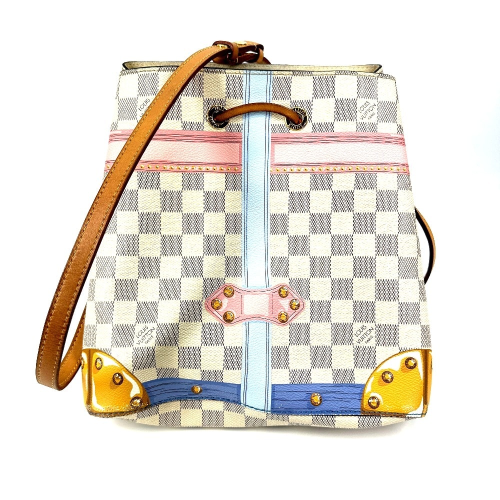 ルイヴィトン LOUIS VUITTON ネオノエ N41066 ダミエアズール サマートランク カバン 2WAYバッグ 斜め掛け 巾着 ばけつ型 ショルダーバッグ ダミエアズールキャンバス ホワイト