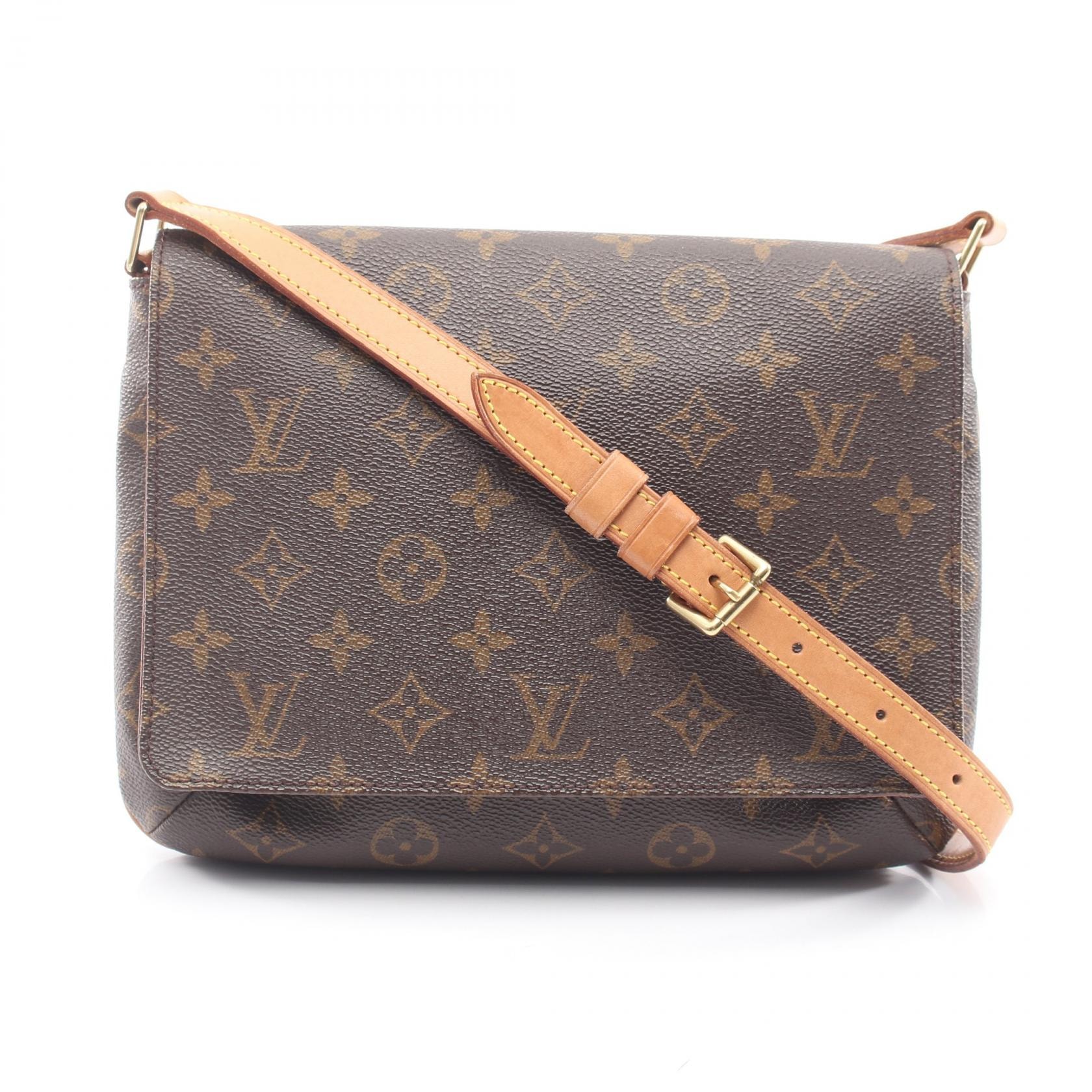 ルイ・ヴィトン LOUIS VUITTON ミュゼットタンゴ ショートストラップ ショルダーバッグ バッグ PVCコーティングキャンバス レザー モノグラム レディース ブラウン系 M51257 【中古】
