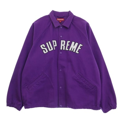 Supreme シュプリーム ジャケット 24SS ARC Denim Coaches Jacket アーチロゴ デニム コーチジャケット パープル系 XL【中古】