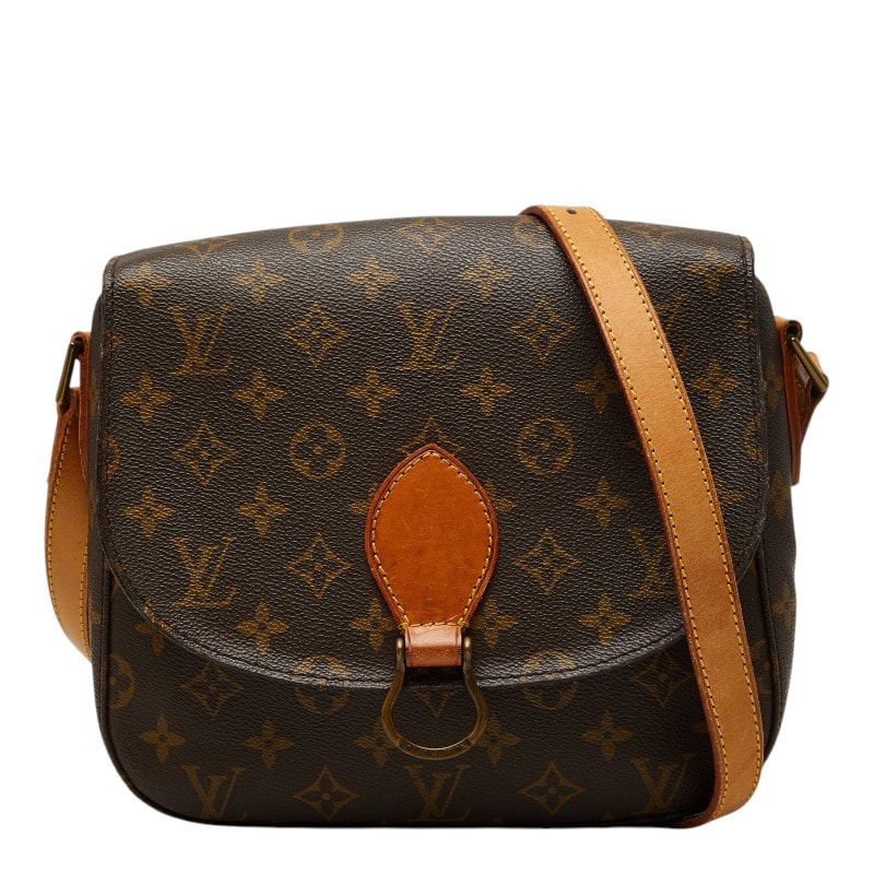 ルイ ヴィトン モノグラム サンクルー GM 斜め掛け ショルダーバッグ M51242 ブラウン PVC レザー レディース LOUIS VUITTON 【中古】